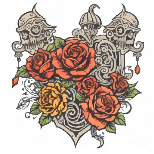 father and carpenter building tattoo design idea