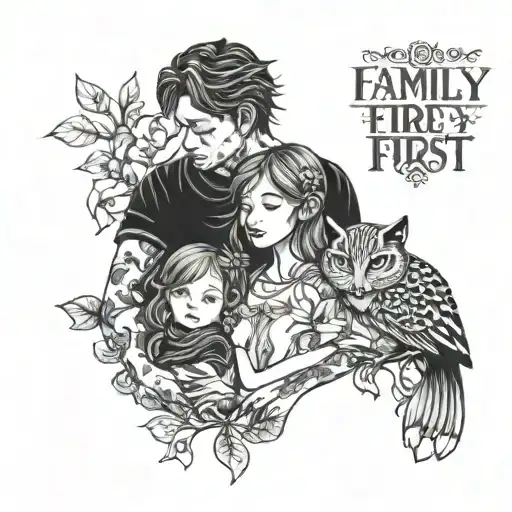 family first tattoo design idea
