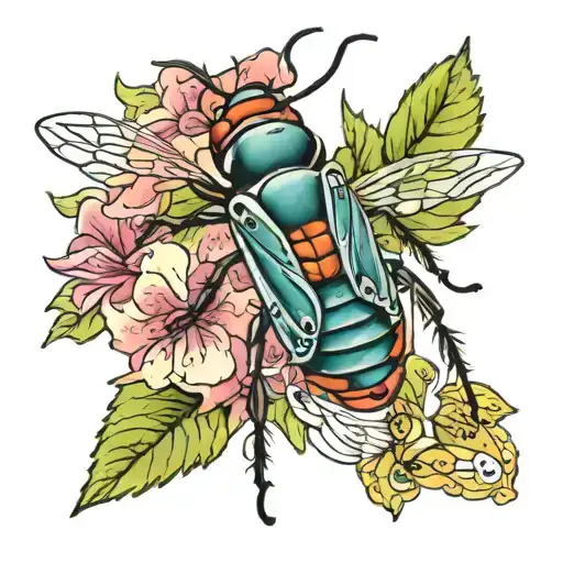 tick, mosquito, horse fly, roach  tattoo design idea