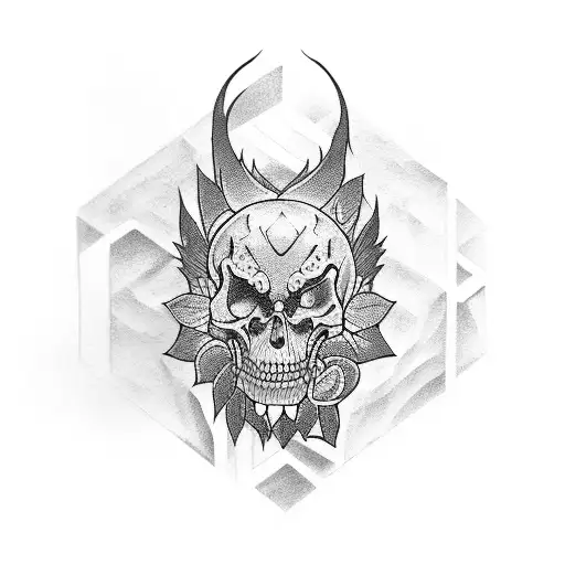 coffin tattoo design idea