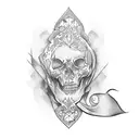 coffin tattoo design idea