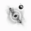 Self-made black hole tattoo design idea