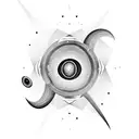 Self-made black hole tattoo design idea