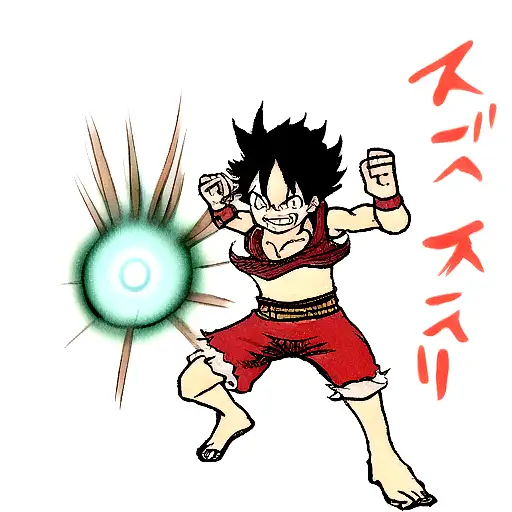 Luffy gear 5 tattoo design idea