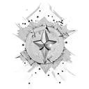 spike chains with stars tattoo design idea