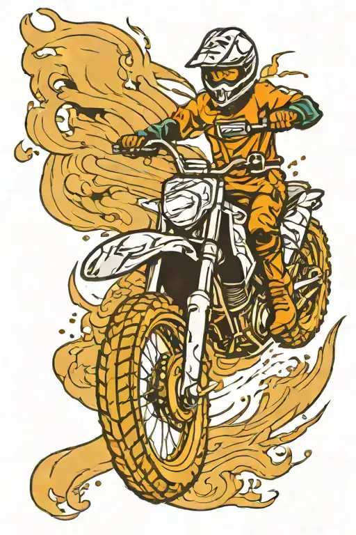 dirt bike tattoo design idea