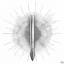 A drumstick transforming into a data visualization graph tattoo design idea