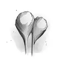 A drumstick transforming into a data visualization graph tattoo design idea