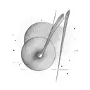 A drumstick transforming into a data visualization graph tattoo design idea