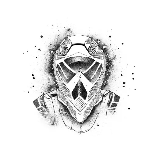 dirt bike rider tattoo design idea