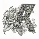 the letter LLL tattoo design idea