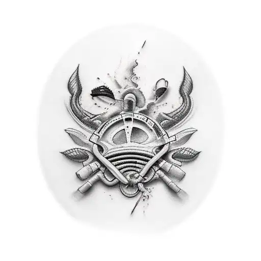 rock and roll tattoo design idea
