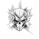 Ghost rider tattoo design idea