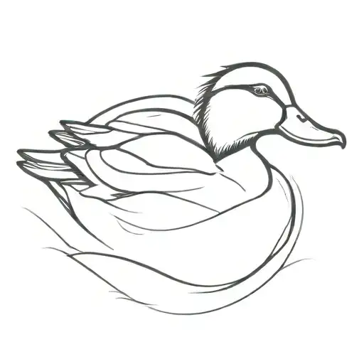 mallard duck tattoo design idea