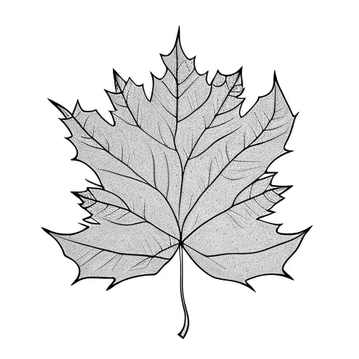 Leaf tattoo design idea