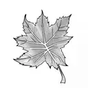 Leaf tattoo design idea