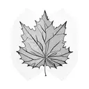 Leaf tattoo design idea