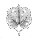 Leaf tattoo design idea
