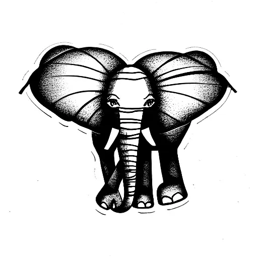 Elephant tattoo design idea
