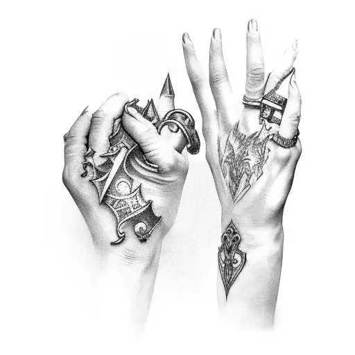 final fantasy hand tattoo tattoo design idea