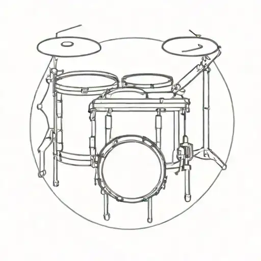 Drum tattoo design idea