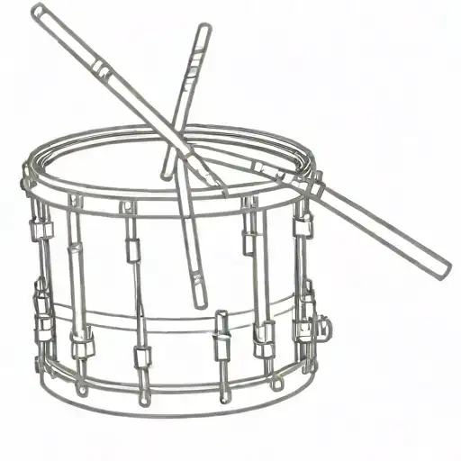 Snare Drum with sticks  tattoo design idea