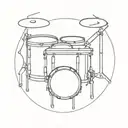 Drum tattoo design idea