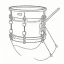Drum tattoo design idea