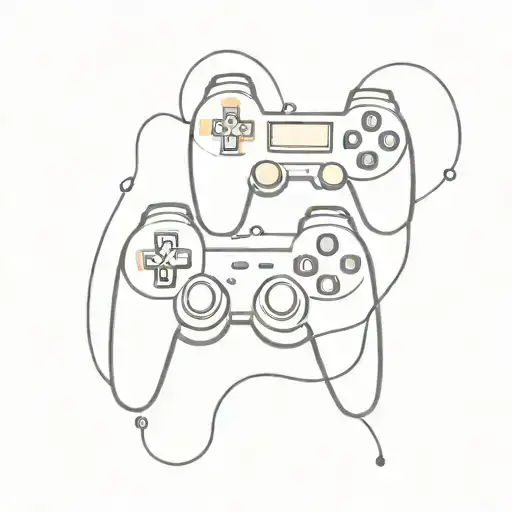 control the video game characters tattoo design idea