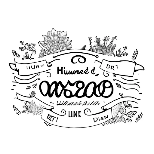 husband name with marriage date tattoo design idea