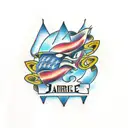 name with marriage date tattoo design idea