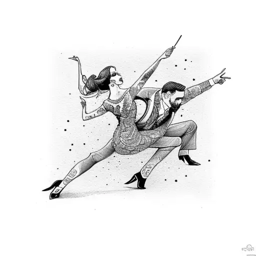 Argentine tango tattoo design idea