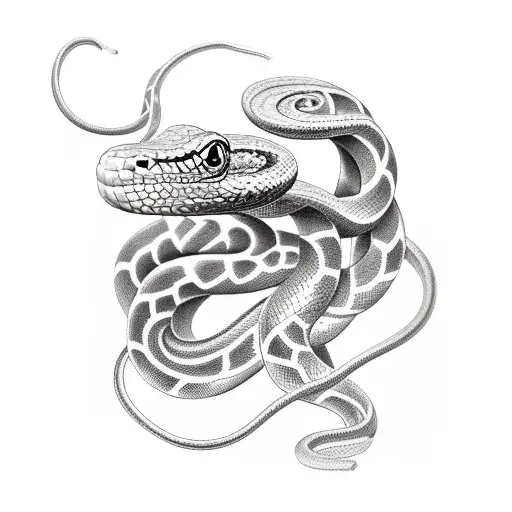 snake triskel tattoo design idea