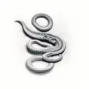 snake doing triskel tattoo design idea