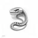 snake doing triskel tattoo design idea