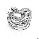 snake doing triskel tattoo design idea