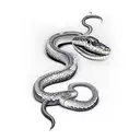 snake doing triskel tattoo design idea