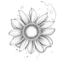 gerber daisies with butterflies and leaves tattoo design idea