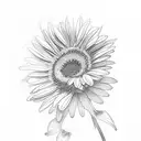 gerber daisies with butterflies and leaves tattoo design idea