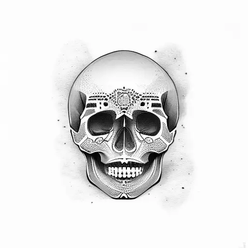 skull maya tattoo design idea