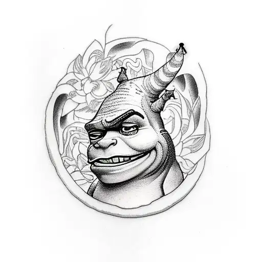 shrek tattoo design idea