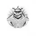 shrek tattoo design idea
