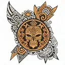 Aztec symbols tattoo design idea
