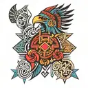 Aztec symbols tattoo design idea