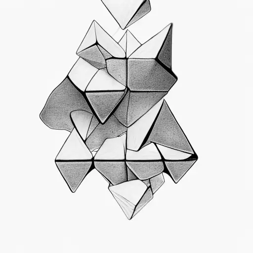 4 symmetrically arranged cubes tattoo design idea