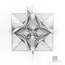 4 symmetrically arranged cubes tattoo design idea