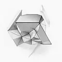 4 symmetrically arranged cubes tattoo design idea