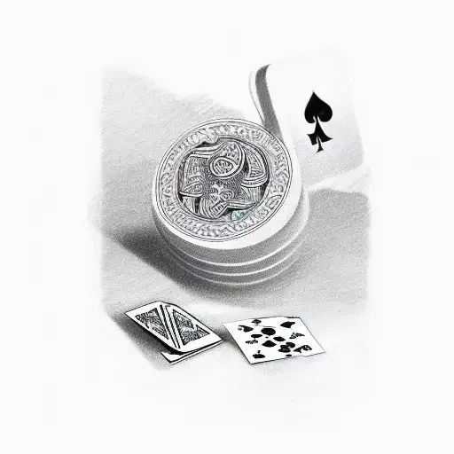 playing cards tattoo design idea