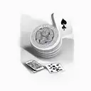 playing cards tattoo design idea