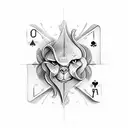 playing cards tattoo design idea
